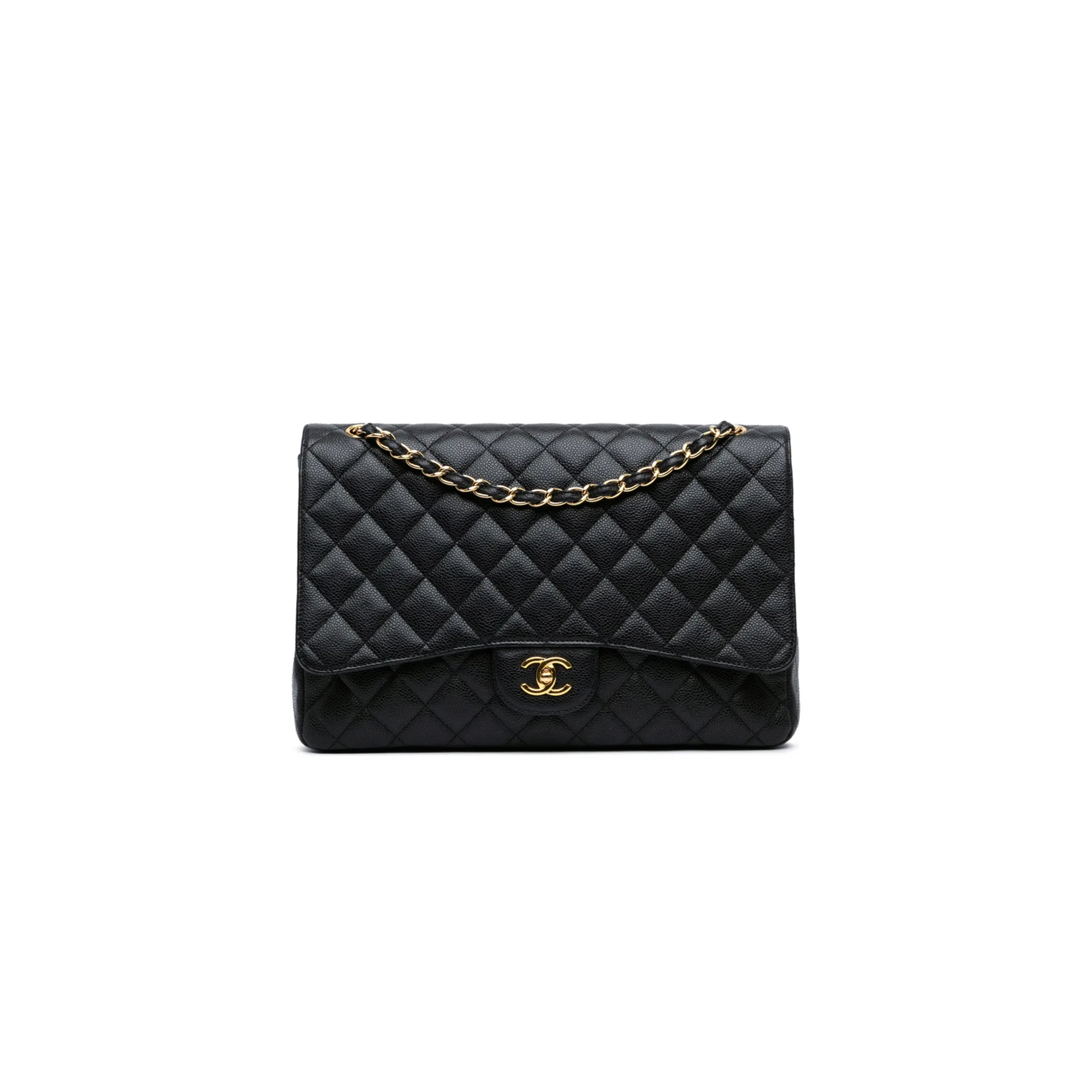 CHANEL JUMBO CLASSIC CAVIAR EXTRA LARGE DOUBLE FLAP SHOULDER BAG 330497 (33*23*10cm) 